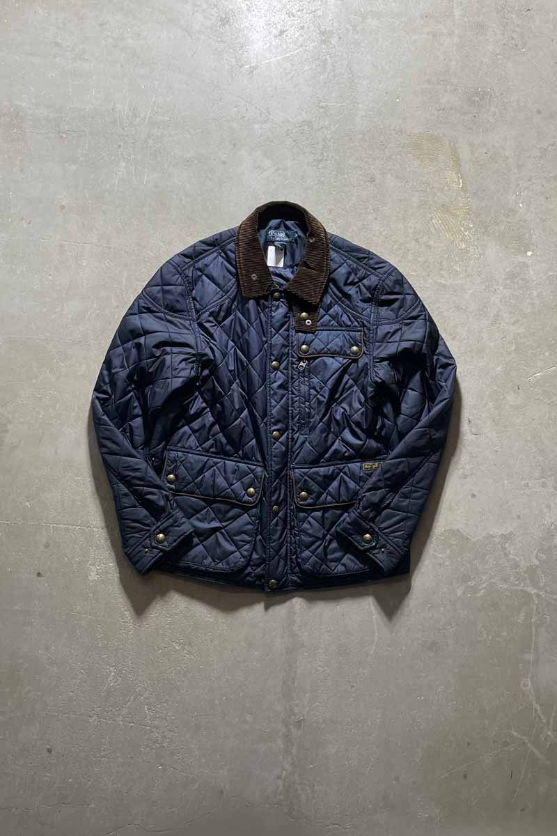 【中古】POLO BY RALPH LAUREN (ポロ バイ ラルフ ローレン) 90'S QUILTING PUFF JACKET 90年代 キルティング パフ ジャケット NAVY [SIZE: M USED]