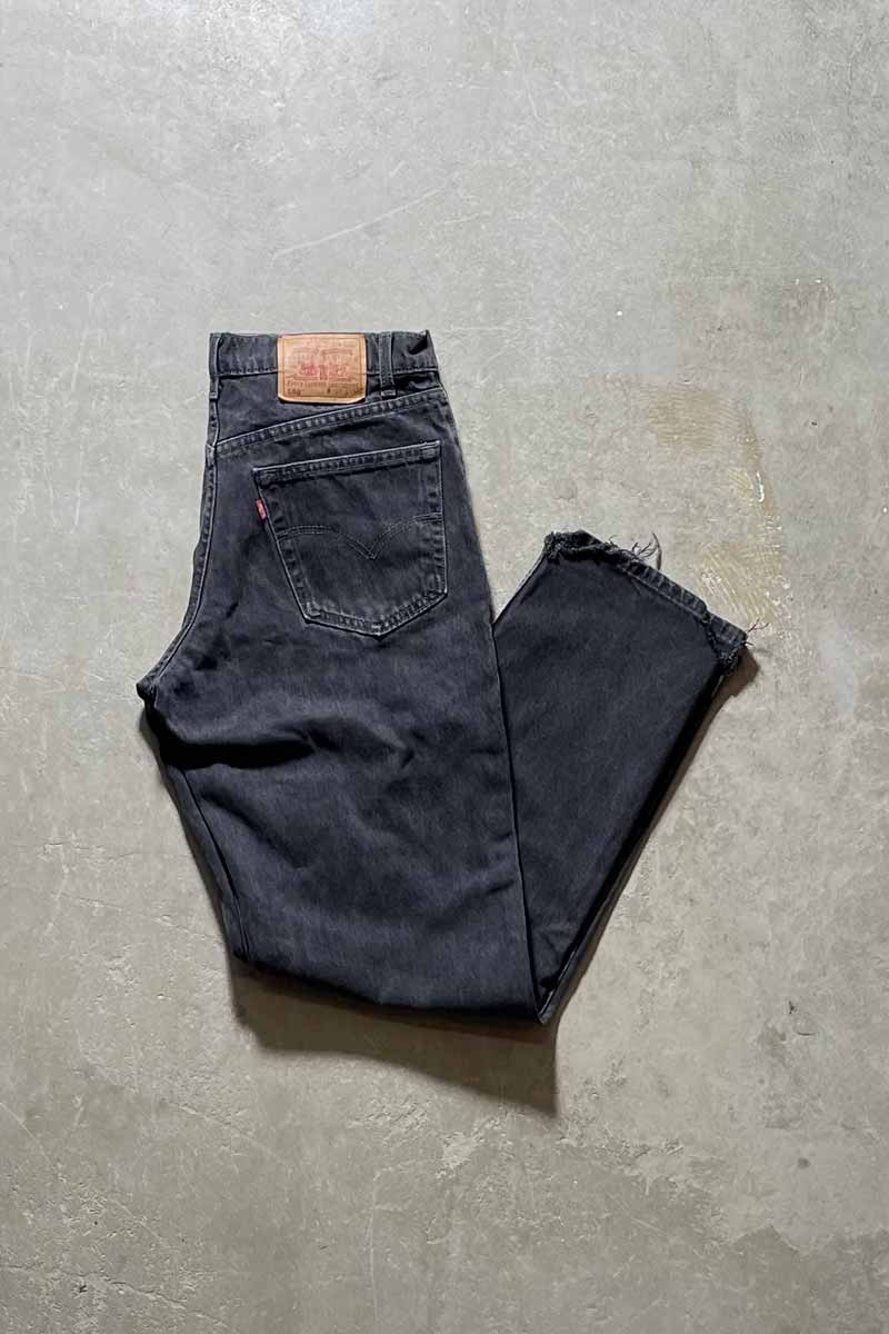【中古】LEVI'S (リーバイス) MADE IN CANADA 95'S 550 DENIM PANTS カナダ製 95年 550 デニム パンツ サルファ染め 後染め BLACK [SIZE: W32 x L34 USED]