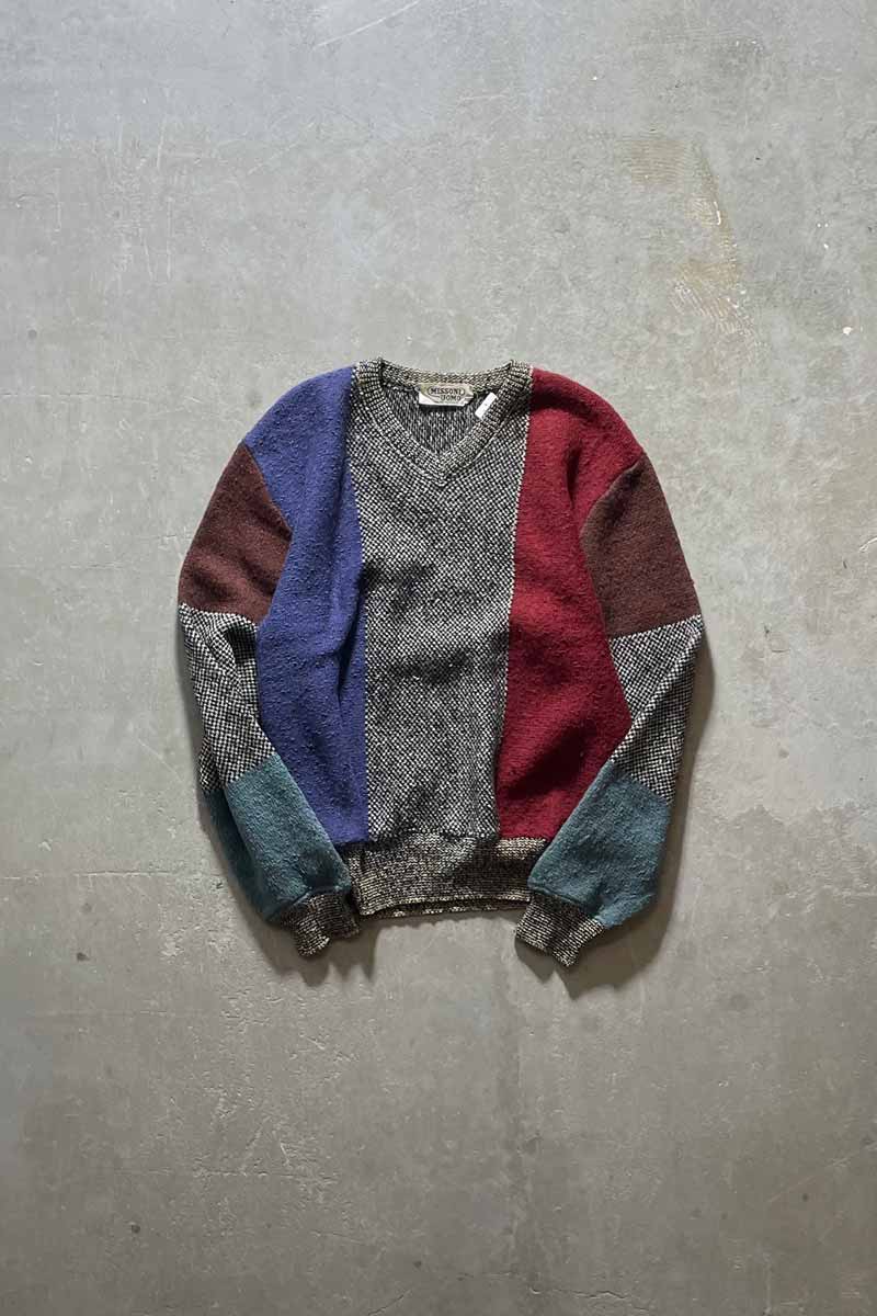 極美品✨ミッソーニ最高級オレンジタグ　ウールコートL幾何学柄 極上のモヘア混♪ Missoni】【D-TK392】【イタリア製】【アウター】ミッソーニ『総