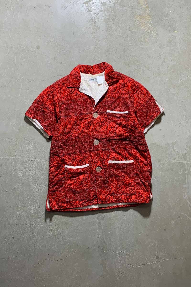 【中古】BVD 70'S S/S PATTERN PILE SHIRT 70年代 半袖 パターン パイル シャツ RED [SIZE: M USED]