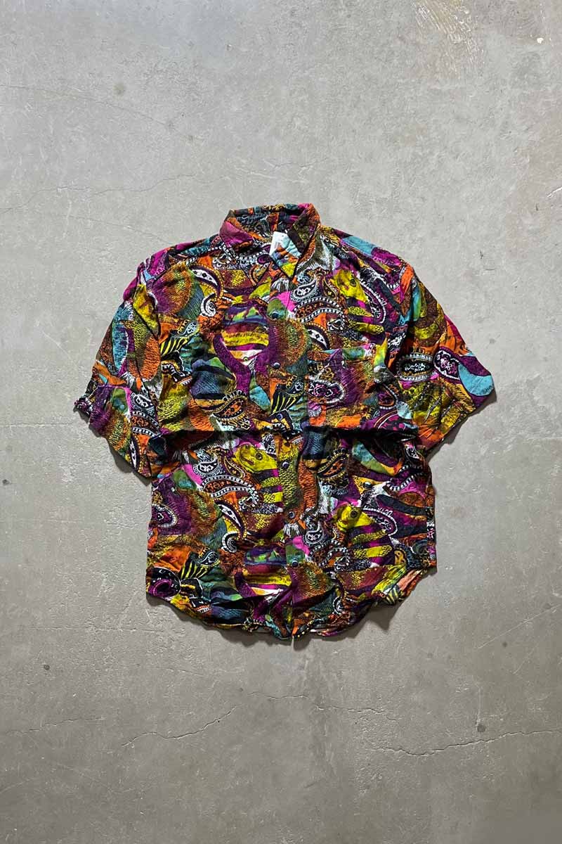 【中古】NO BRAND PAISLEY S/S SHIRT ペイズリー 半袖 シャツ MULTI [SIZE: M USED]