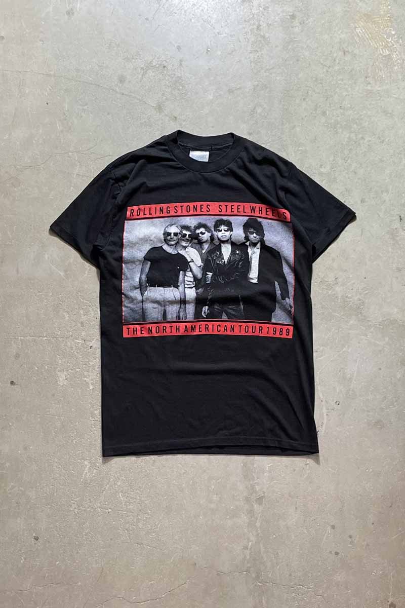 【中古】THE BROCKUM COLLRCTION MADE IN USA 89'S ROLLING STONES T-SHIRT USA製 89年 ローリング ストーンズ Tシャツ BLACK [SIZE: M USED]