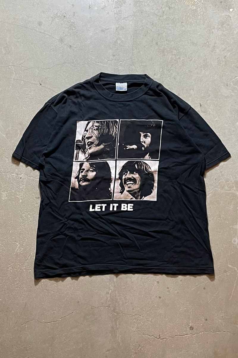 【中古】ALL SPORT (オール スポーツ) MADE IN USA 96'S THE BEATLES LET IT BE PRINT BAND T-SHIRT USA製 96年 ビートルズ レット イット ビー プリント バンド Tシャツ B BLACK LACK [SIZE: XL USED]