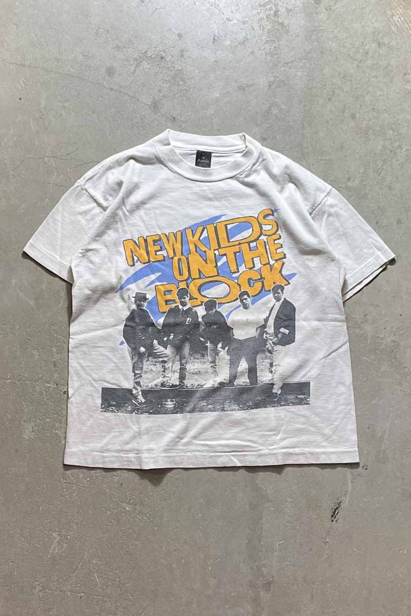 【中古】ANVIL (アンヴィル) MADE IN USA 89'S NEW KIDS ON THE BLOCK T-SHIRT USA製 89年 ニュー キッズ オン ザ ブロック Tシャツ WHITE [SIZE: L USED]