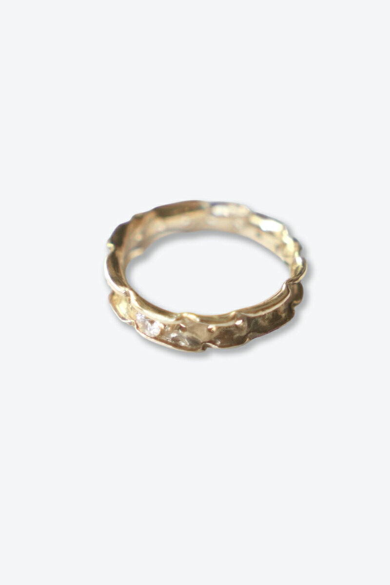 【中古】  VINTAGE JEWELRY (ヴィンテージ 宝飾品) 14K GOLD RING w/STONE 2G 14金 石ころ付き添い人ゴールド  ヴィンテージ 輪っか GOLD [SIZE: 10号好いかげんに USED]