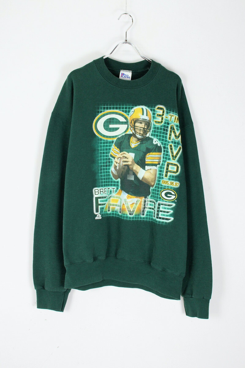 【中古】 PRO PLAYER (労働者階級 電気蓄音機) 90\u0027S SWEAT SHIRT PACKERS 90年月日 流汗 プルオーバー パッカーズ GREEN [SIZE: XL USED]