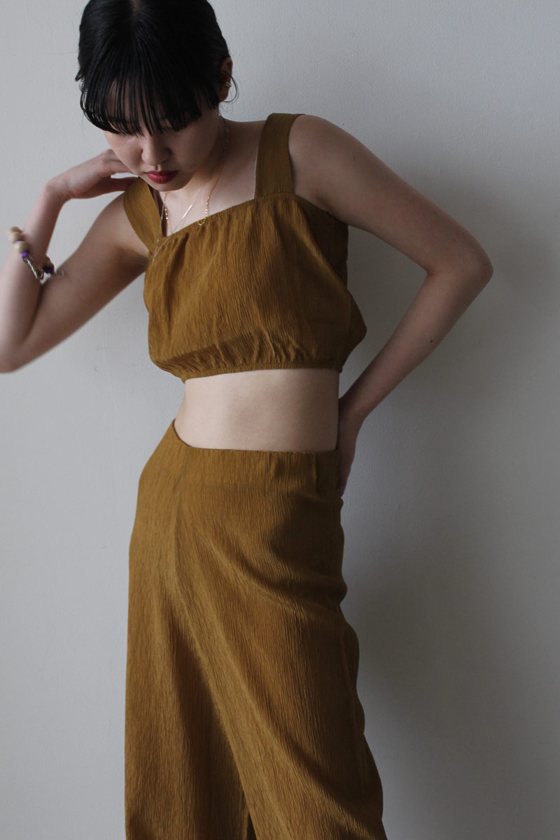 [SALE]【レディース新品】RITA ROW(リタロウ) RAFAELA SILK PLEATED TOP シルクプリーツキャミソールトップスYELLOW [NEW］