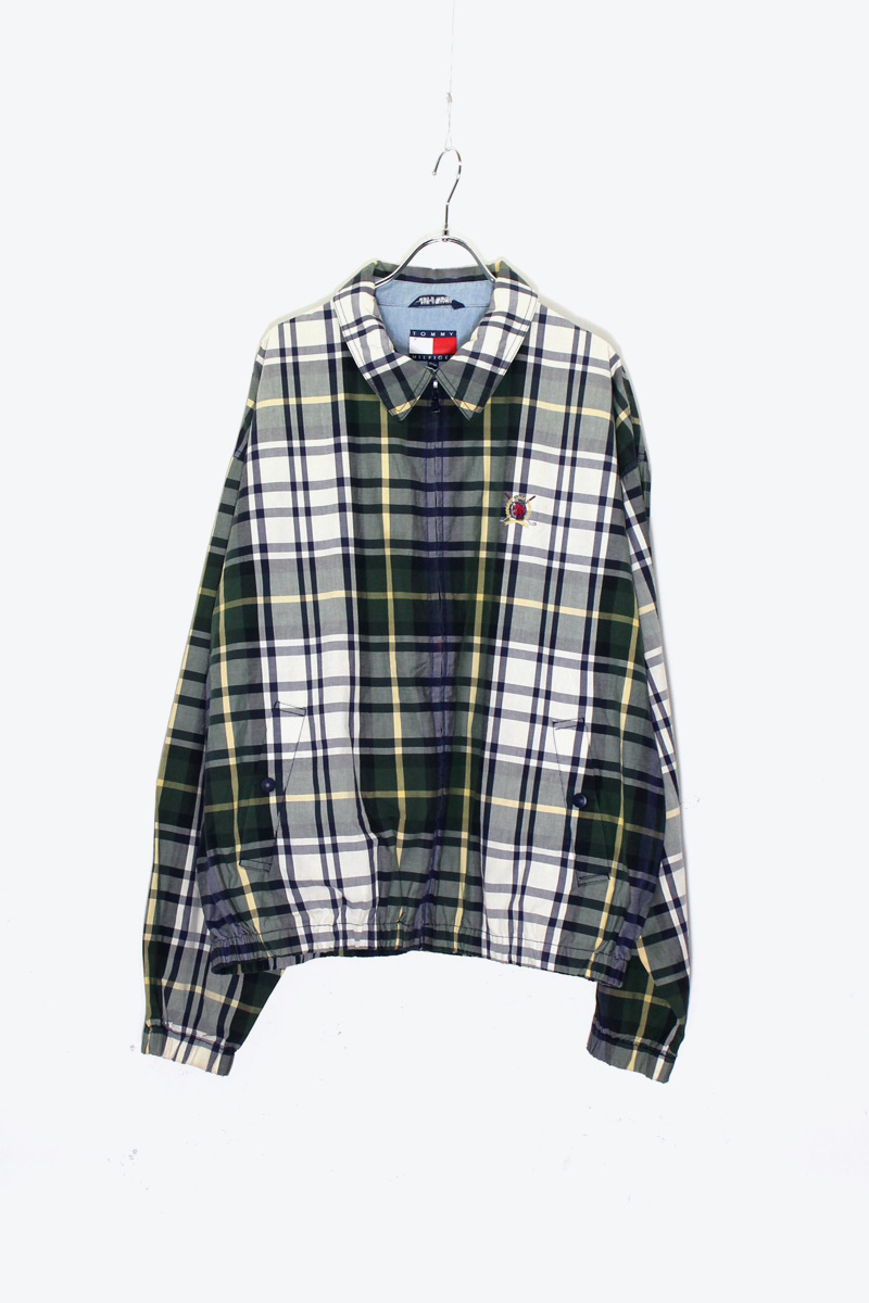 【中古】TOMMY HILFIGER (トミー ヒルフィガー) 90'S CHECK COTTON ZIP JACKET 90年代 チェック コットン ジップ ジャケット MULTI [SIZE: XL USED] 7,716円