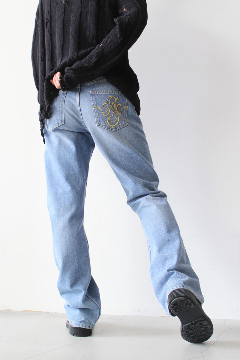 【SALE】【メンズ新品】STOCKHOLM SURFBOARD CLUB（ストックホルム サーフボードクラブ) FOG DENIM PANTS ブーツカットジーンズ LIGHT BLUE [NEW]