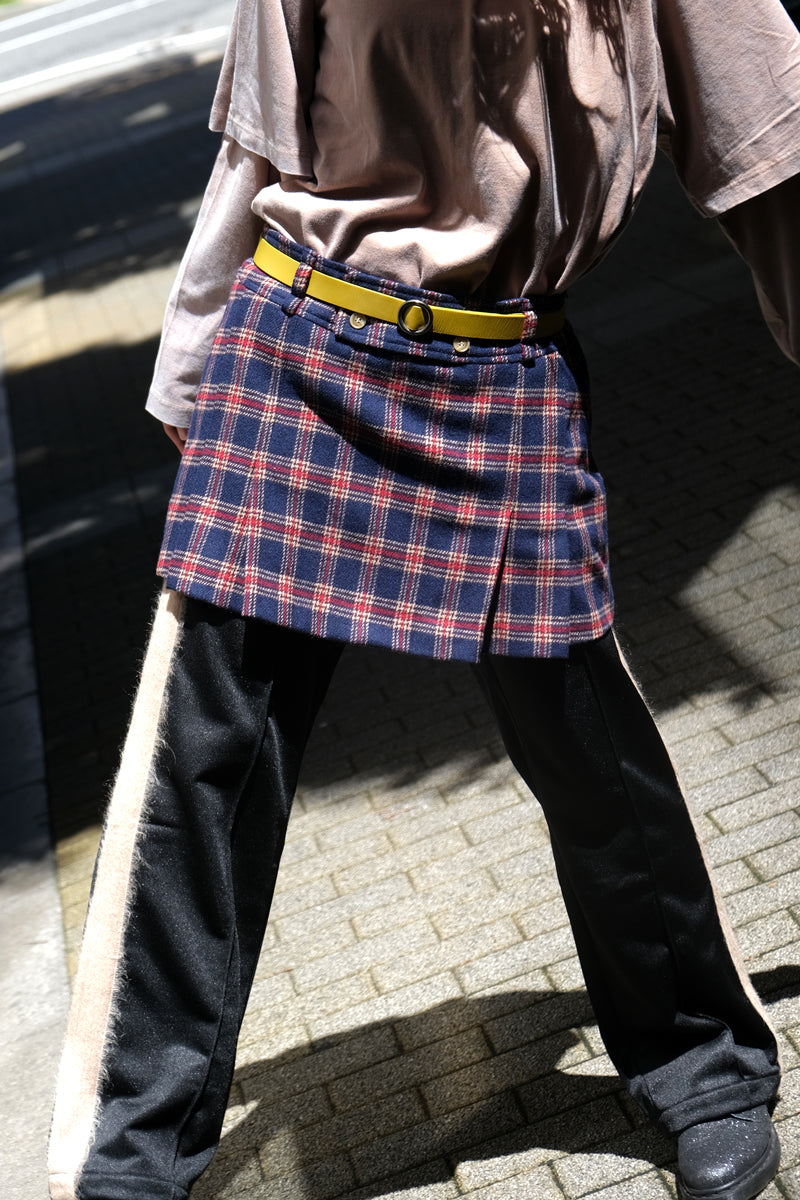 【SALE】【レディース新品】STOCKHOLM SURFBOARD CLUB (ストックホルムサーフボードクラブ) CHECK SKIRT ミニスカート RED BLUE CHECK [NEW]