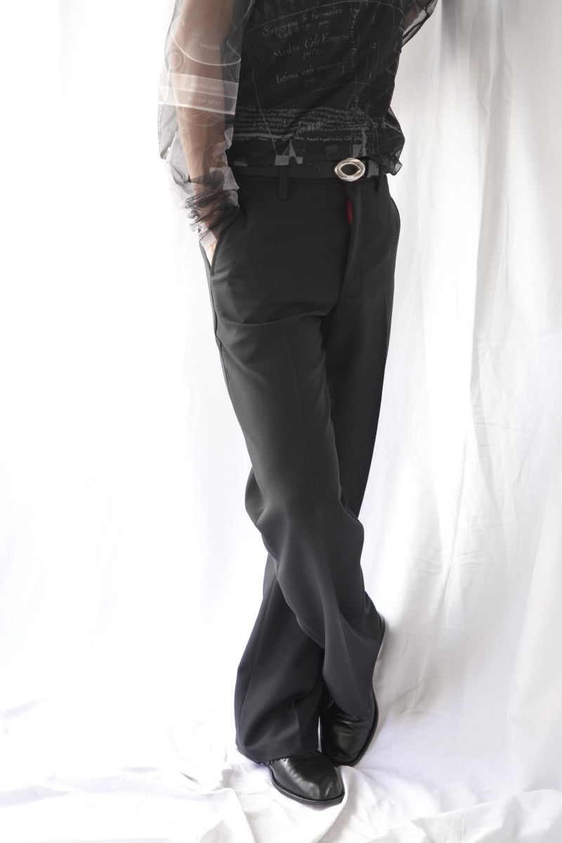 【メンズ新品】STOCKHOLM SURFBOARD CLUB (ストックホルムサーフボードクラブ) SUNE BOOTCUT TROUSERS イージースリットパンツ BLACK [NEW]