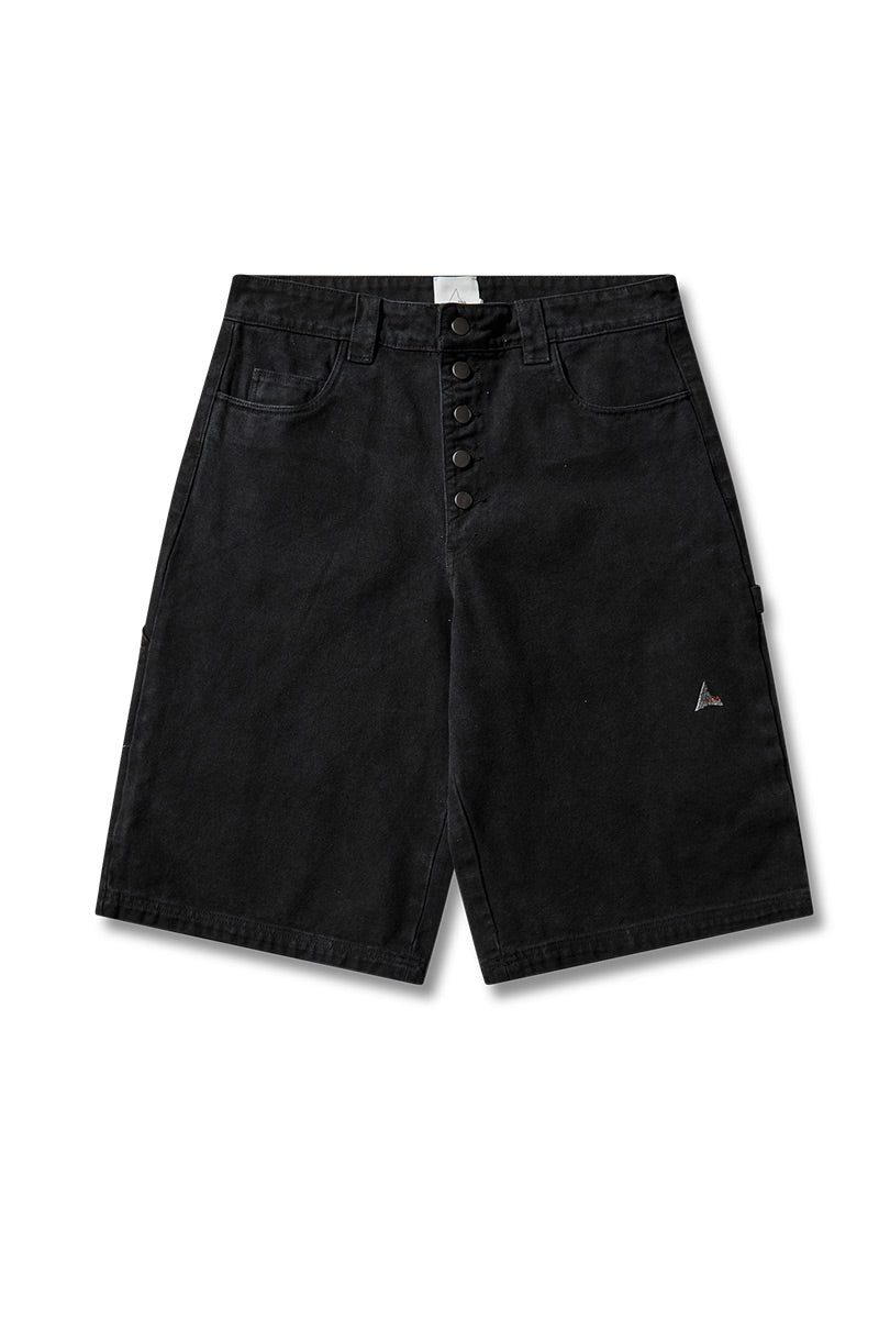【メンズ新品】ROA (ロア) ASH CANVAS SHORTS コットンキャンバスショートパンツ WASHED BLACK [NEW]