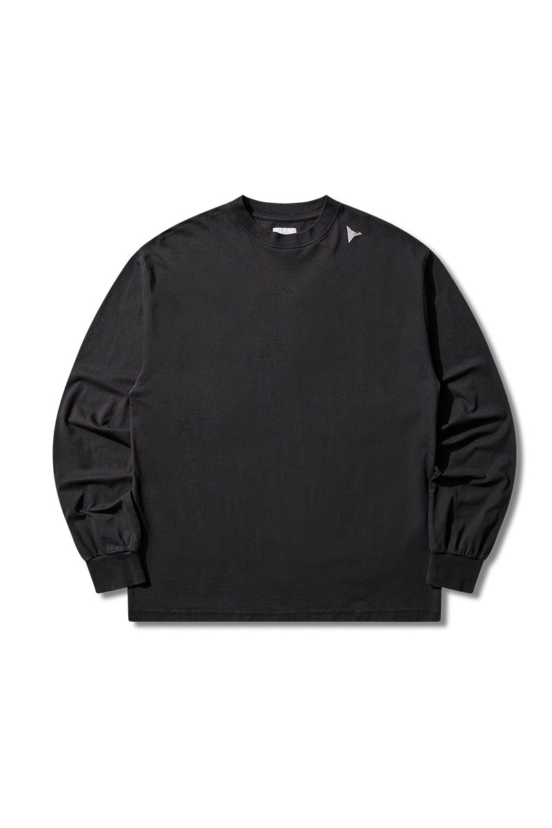 【メンズ新品】ROA (ロア) LOGO LONG SLEEVE ロゴロングスリーブプルオーバー BLACK [NEW]