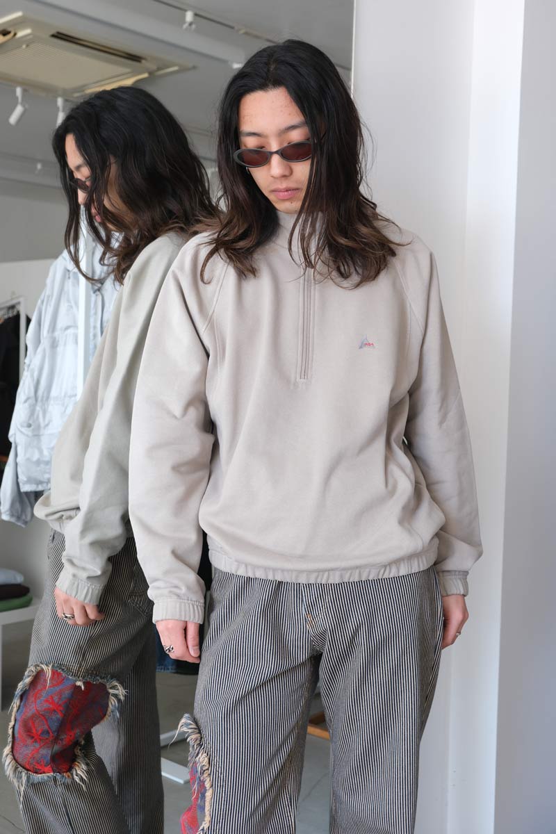 【SALE】【メンズ新品】ROA (ロア) HEAVY HALF ZIP ハーフジップスウェットシャツ TAUPE [NEW]