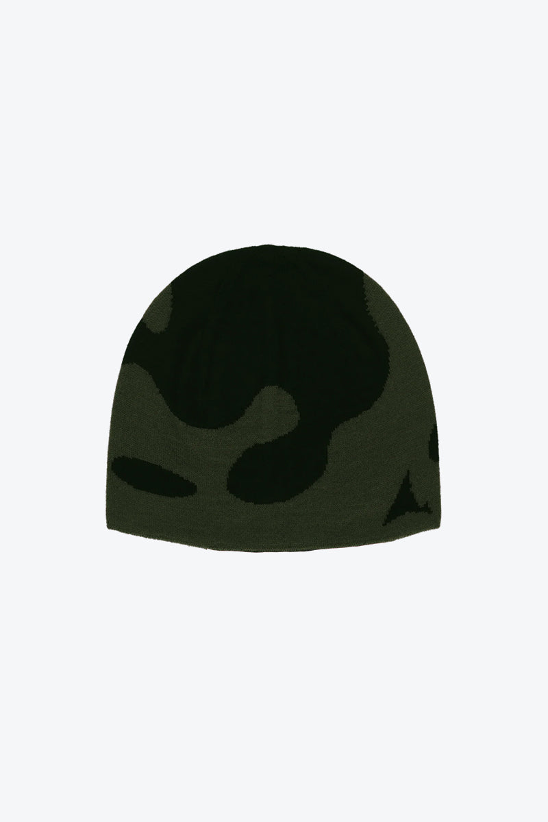 【SALE】【メンズ新品】ROA (ロア) MAGMA WOOL BEANIE グラフィック ニットキャップ DARK GREEN [NEW]