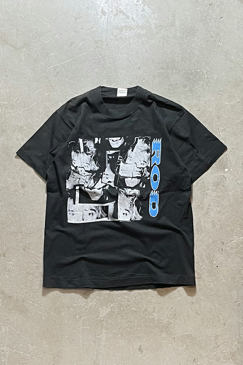 【中古】FRUIT OF THE LOOM （フルーツ オブ ザ ルーム） 88'S ROD STUART T-SHIRT 88年 ロッド・スチュアート Tシャツ BLACK [SIZE: L USED]｜JULIUS NYC