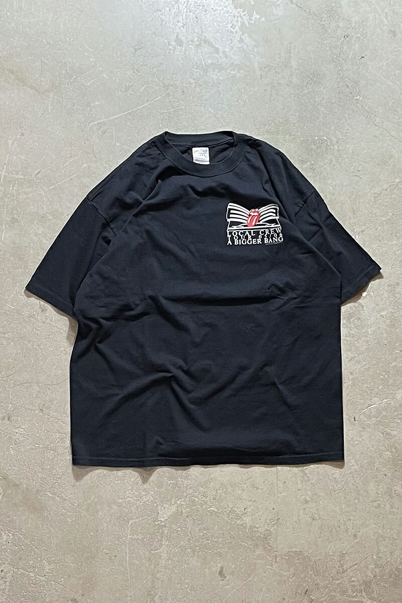 【中古】GILDAN （ギルダン） 05-06'S ROLLING STONES LOCAL CREW TOUR BAND T-SHIRT 05-06年 ローリング・ストーンズ ツアー バンド Tシャツ BLACK [SIZE: XL USED]