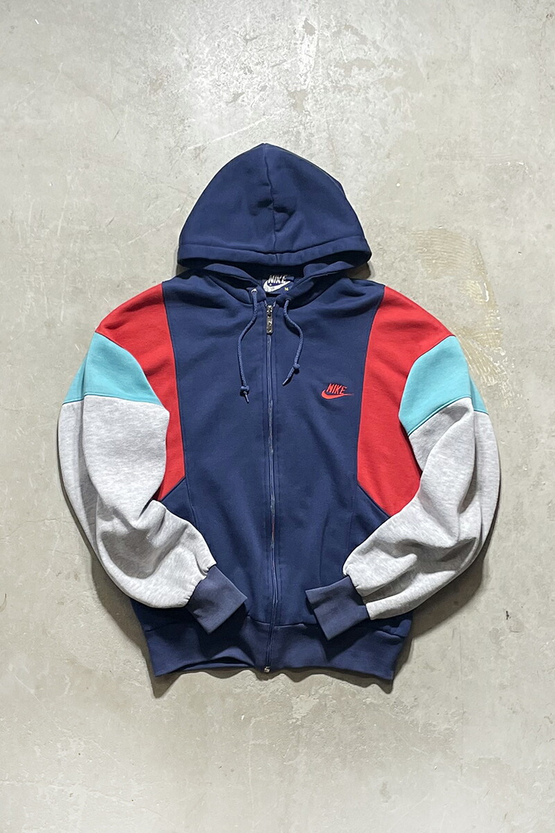 【中古】NIKE (ナイキ) 80'S ZIP SWEAT HOODIE 80年代 ジップ スウェット フーディー MULTI [SIZE: M USED]