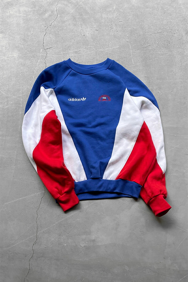 【中古】ADIDAS (アディダス) 87'S USA PAN AMERICAN TEAM SWEATSHIRT 87年 スウェット BLUE [SIZE: M USED]｜JULIUS NYC