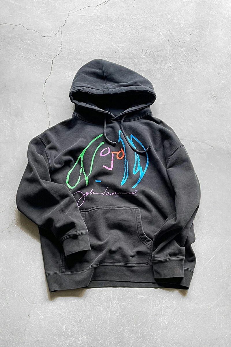 【中古】INDEPENDENT TRUCK COMPANY (インディペンデント トラック カンパニー) MADE IN PAKISTAN 05'S JOHN LENNON PRINT SWEAT HOODIE パキスタン製 05年 ジョン レノン プリント スウェット フーディ/ BLACK [SIZE: L USED]
