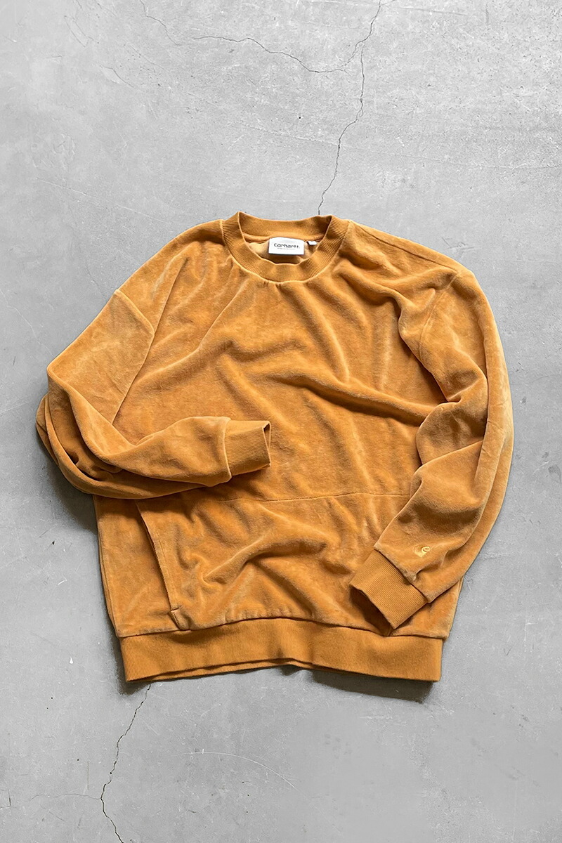 【中古】CARHARTT WIP (カーハート ダブリューアイピー) VELOUR SWEATSHIRT ベロア スウェットシャツ BEIGE [SIZE: M USED] 11,836円