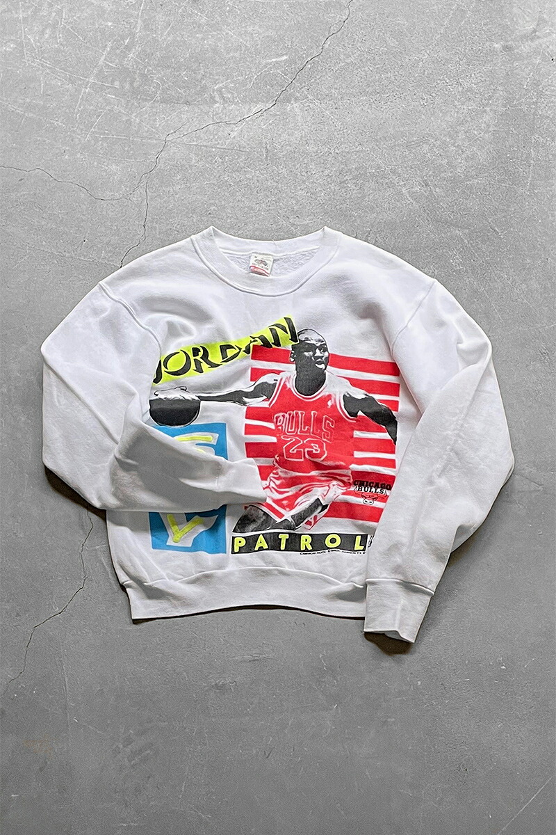 【中古】FRUIT OF THE LOOM (フルーツ オブ ザ ルーム) MADE IN USA 90'S JORDAN SWEATSHIRT USA製 90年代 ジョーダン スウェットシャツ WHITE [SIZE: M USED]