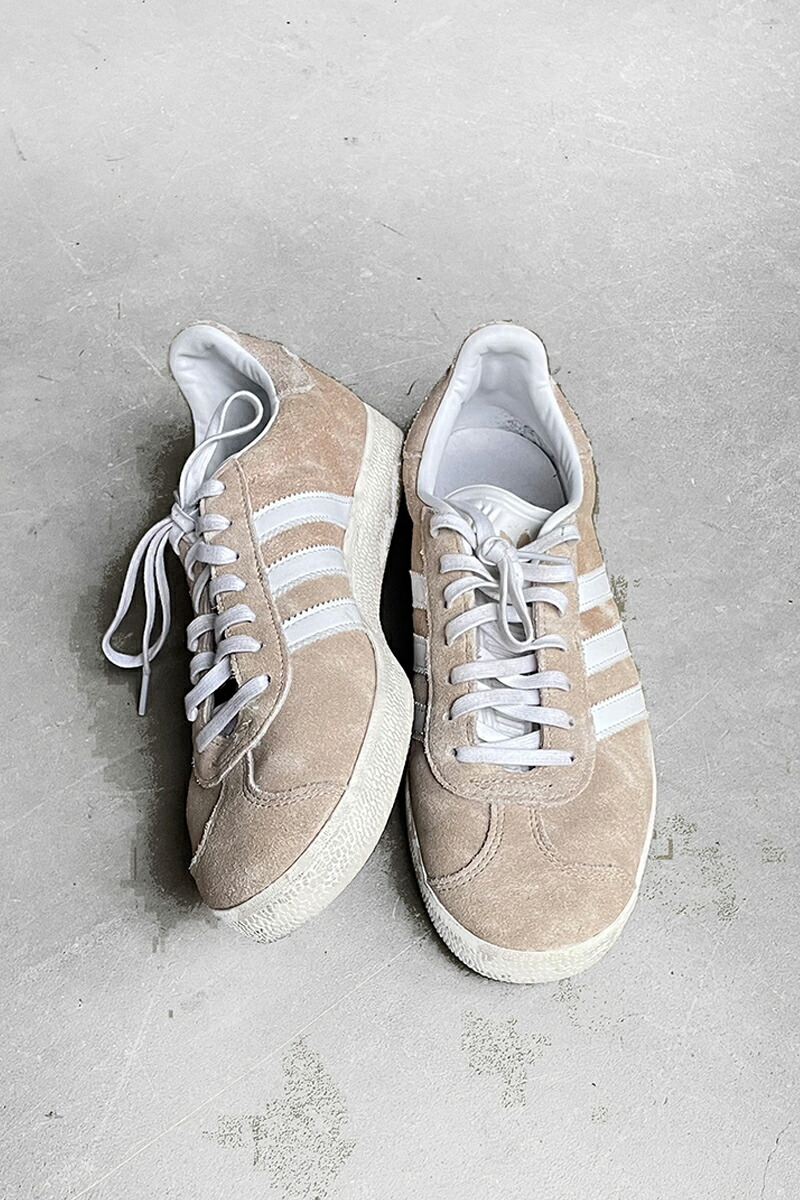 【中古】ADIDAS ( アディダス) GAZELLE LEATHER SNEAKERS ガゼル レザー スニーカー BEIGE [SIZE: US8.0 (26.0cm相当) USED]