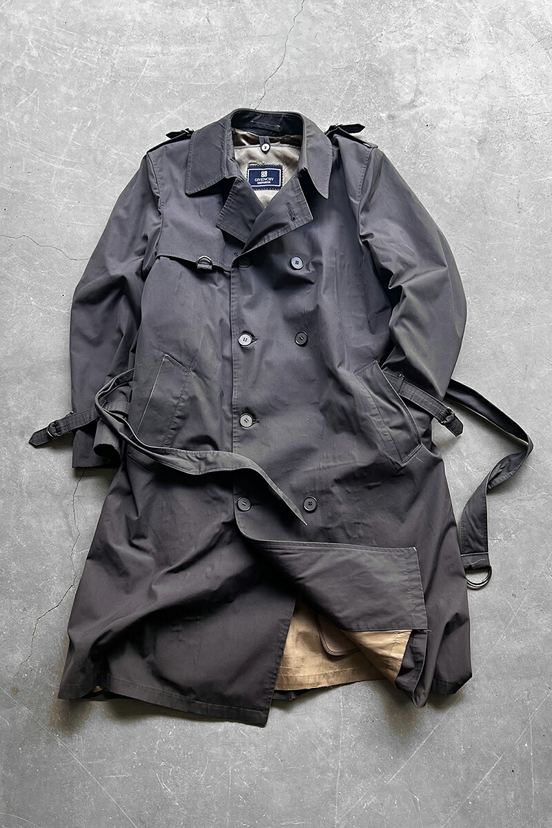 【中古】GIVENCHY (ジバンシィ) 70-80'S TRENCH COAT W/LINER 70-80年代 トレンチ コート ライナー付き GRAY [SIZE: 40 USED]