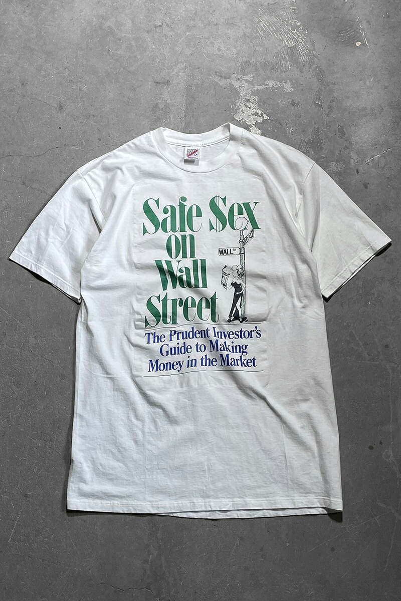 【中古】JERZEES (ジャージーズ) MADE IN USA 90'S SAFE SEX EROTIC T-SHIRT アメリカ製 90年代 エロティック Tシャツ WHITE [SIZE: L USED]