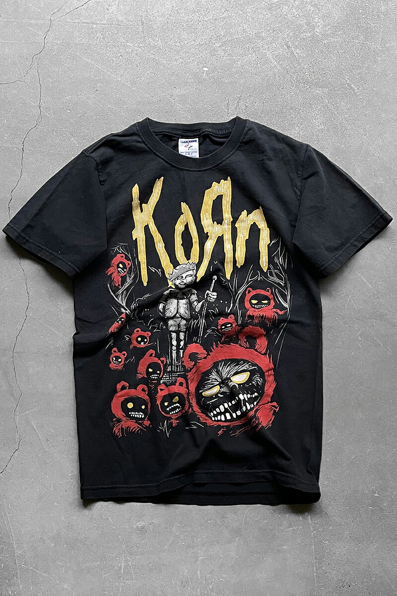 【中古】JERZEES （ジャージーズ） Y2K 08'S KORN BAND T-SHIRT 00年代初頭 コーン バンド Tシャツ BLACK [SIZE: S USED]