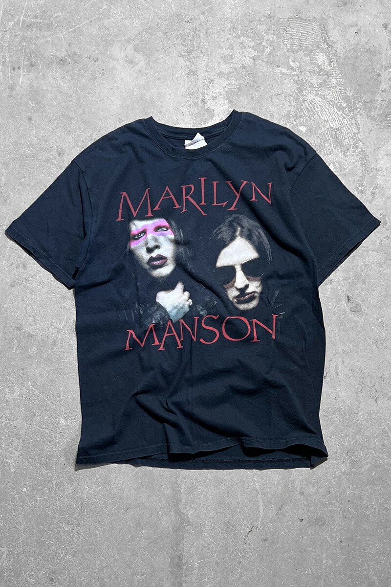 【中古】HANES (ヘインズ) Y2K EARLY 00'S MARIYN MANSON BAND T-SHIRT 00年代初頭 マリリンマンソン バンド Tシャツ BLACK [SIZE: L USED]｜JULIUS NYC