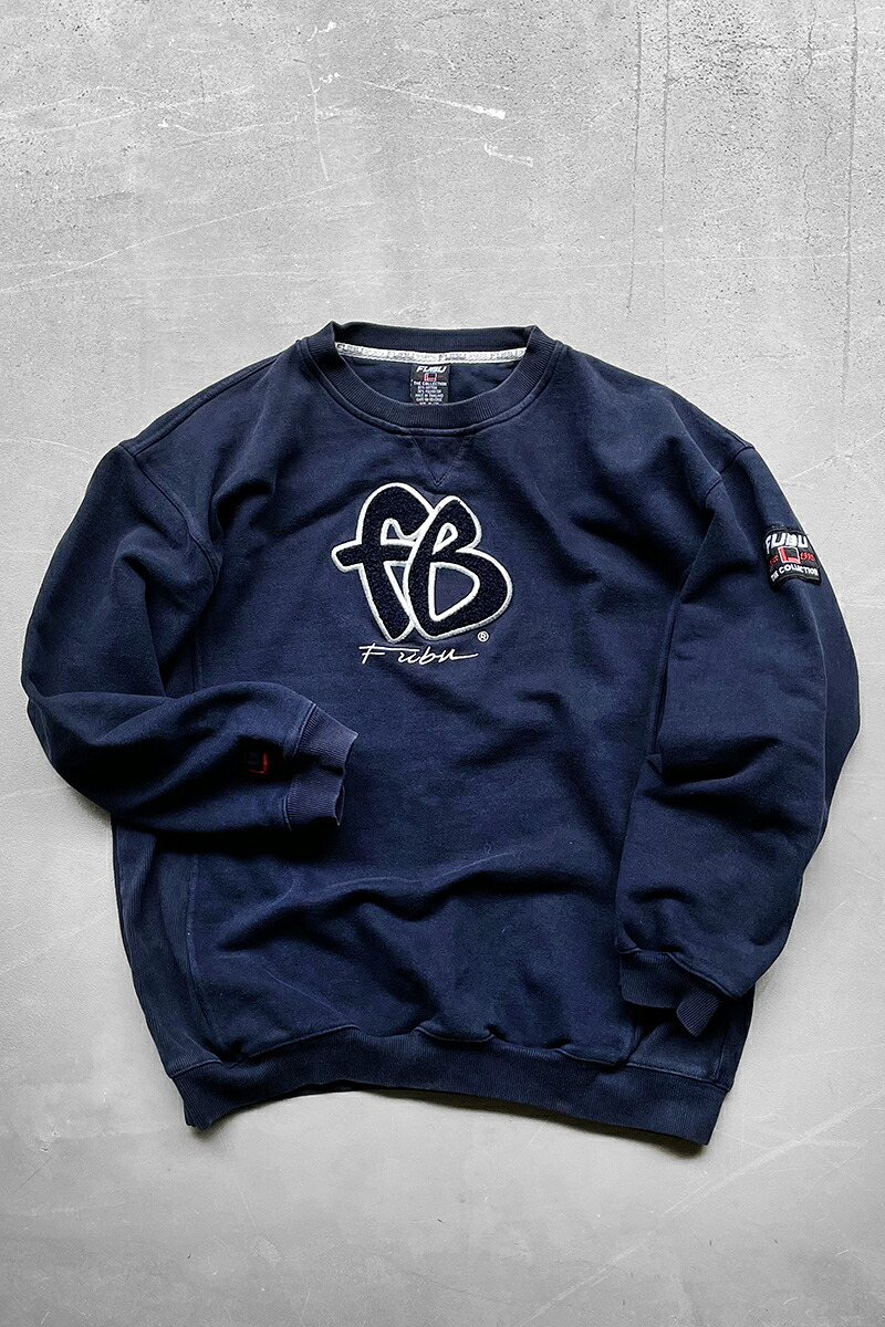 【中古】FUBU (フブ) Y2K EARLY 00\u0027S SWEATSHIRT 00年月日 トレーナー NAVY [SIZE: L USED]