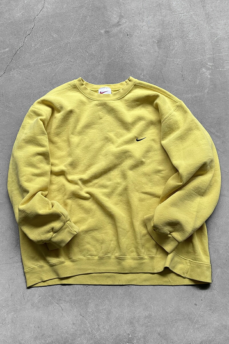 【中古】NIKE (ナイキ) MADE IN USA 90\u0027S SWEATSHIRT USA製 90年月日 トレーナー YELLOW [SIZE: L  USED]