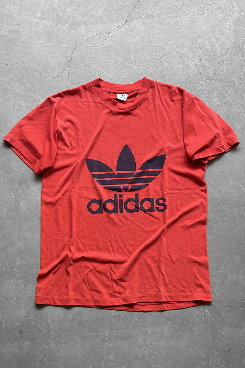 【中古】ADIDAS (アディダス) MADE IN USA 80'S LOGO T-SHIRT USA製 80年代 ロゴ Tシャツ RED [SIZE: L USED]