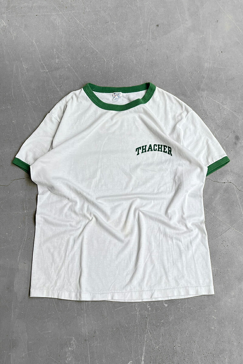 【中古】CHAMPION チャンピオン MADE IN USA 80'S RINGER T-SHIRT アメリカ製 80年代 リンガー ティーシャツ WHITE [SIZE: XL USED]