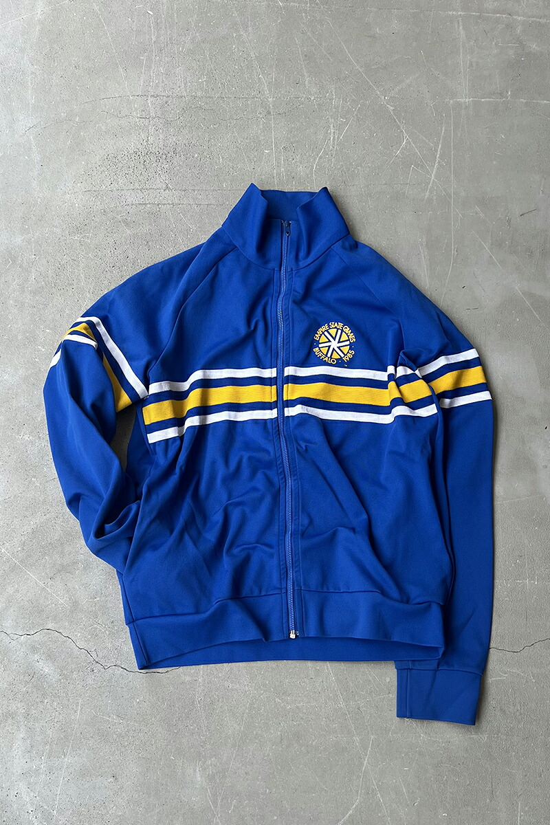 【中古】BRODERICK (ブロデリック) MADE IN USA 85\u0027S TRACK JACKET 亜米利加製 85年 貨物自動車 上衣 BLUE [SIZE: M USED]