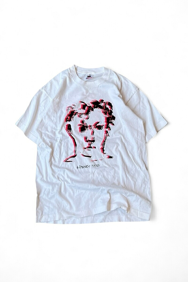 【中古】FRUIT OF THE LOOM (フルーツ オブ ザ ルーム) MADE IN USA 91\'S DAVID FRALEY ART T-SHIRT アメリカ製 91年 デイビッド フレイリー アート Tシャツ WHITE [SIZE: L USED]