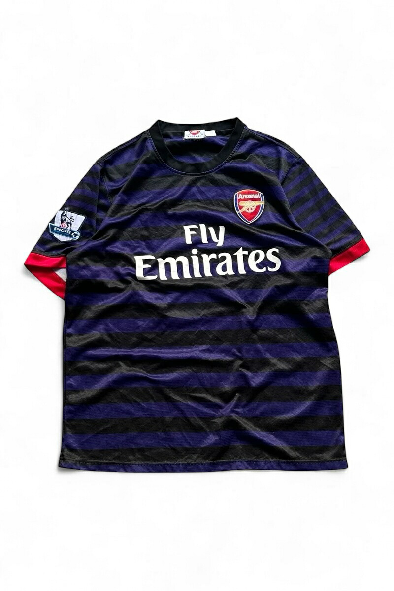 【中古】ARSENAL (アーセナル) 12-13\u0027S FOOTBALL GAME SHIRT  12-13年月日  蹴球 取り組みプルオーバー PURPLE [SIZE: M USED]