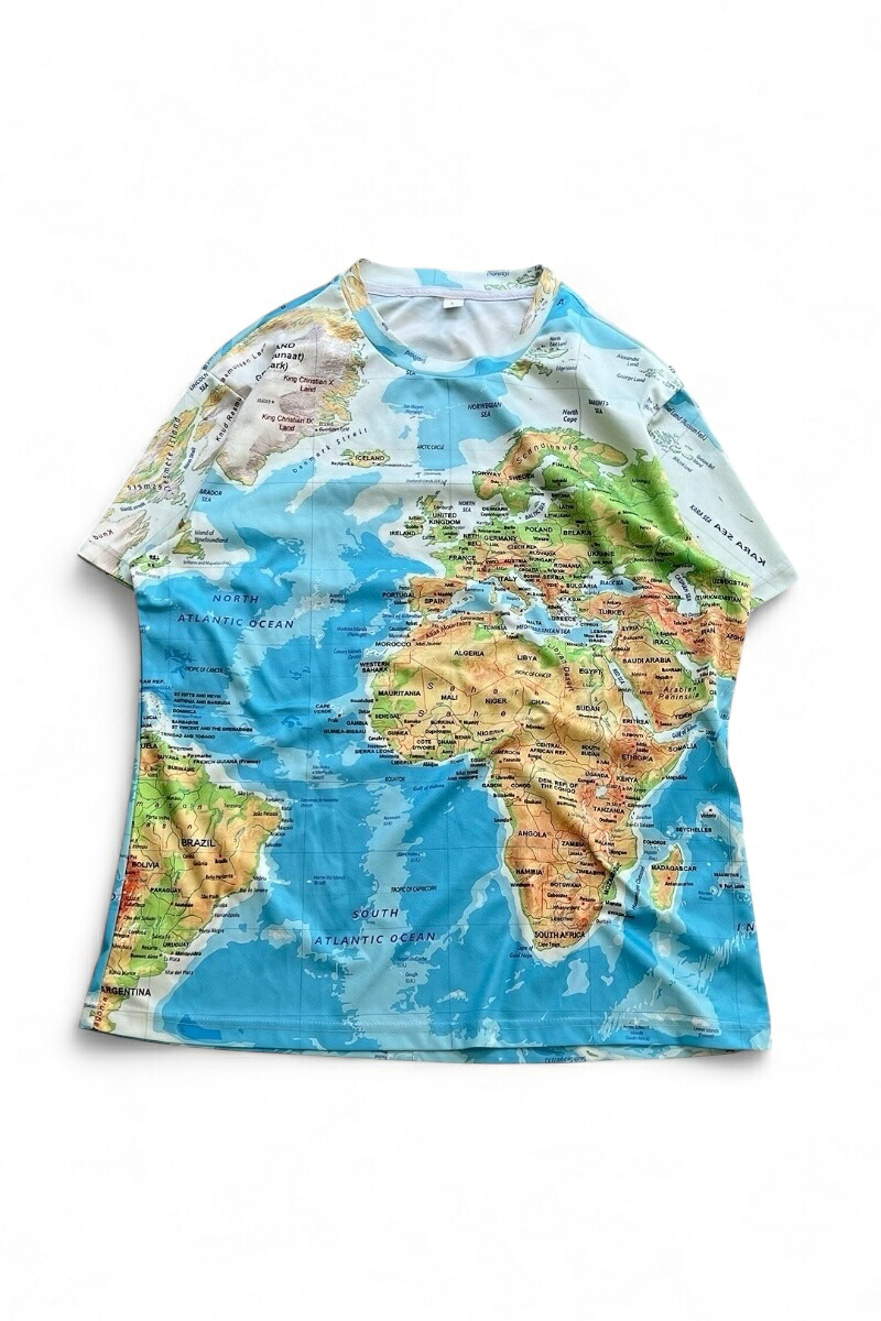 【中古】OTHER BRAND MAP ALL-PRINTED T-SHIRT マップ オールプリント Tシャツ PATTERN [SIZE: L USED]