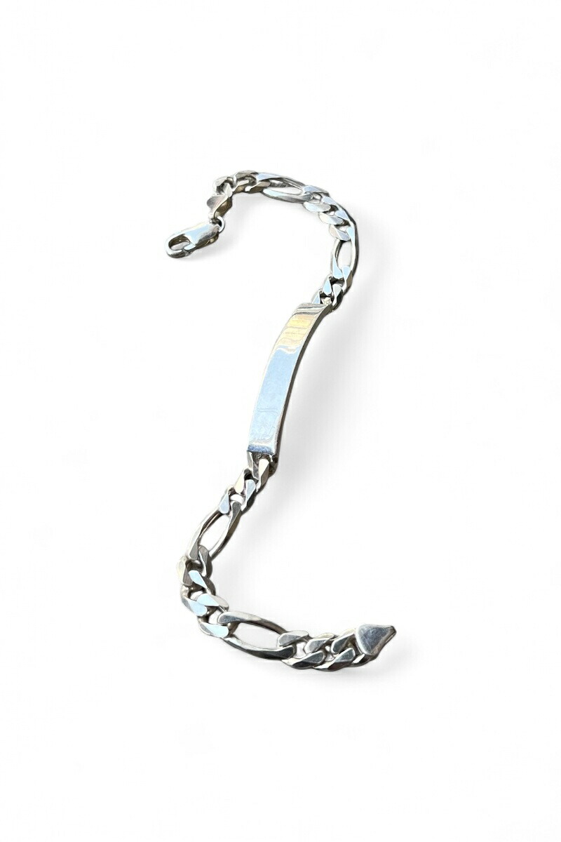 【中古】 VINTAGE ITALIAN JEWELRY (ヴィンテージ イタリアン ジュエリー) MADE IN ITALY 925 SILVER ID BRACELET イタリア製 925 シルバー ID ブレスレット [ONE SIZE: USED]｜JULIUS NYC