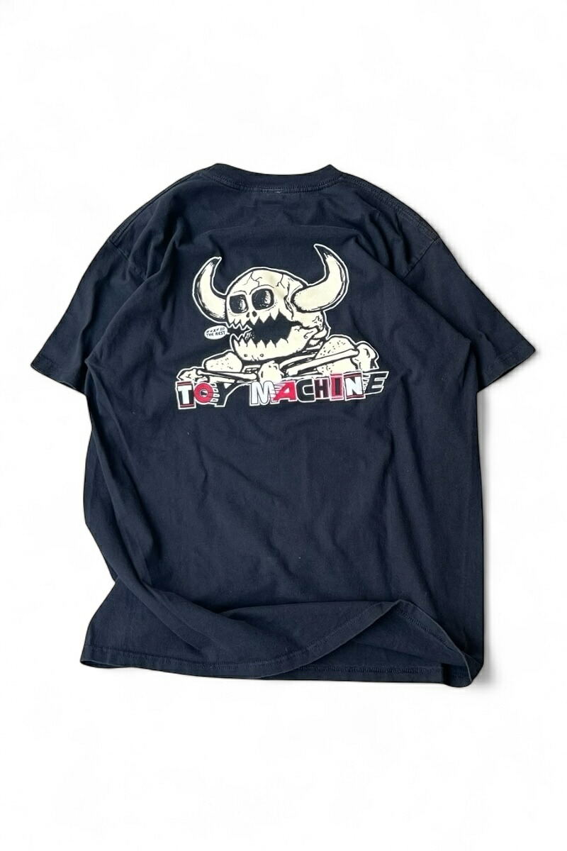 【中古】INDEPENDENT/TOY MACHINE (インディペンデント/トイ マシン) Y2K EARLY 00 TOY MACHINE SKATEBOARD T-SHIRT Y2K 00年 トイマシン スケートボード Tシャツ BLACK [SIZE: L USED]