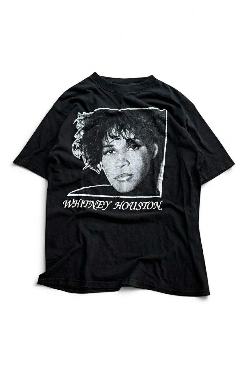 【中古】MEGA TOP (メガトップ) Y2K EARLY 00 WHITNEY HOUSTON MUSIC T-SHIRT Y2K 00年代 ホイットニー・ヒューストン ミュージック Tシャツ BLACK [SIZE: L USED]