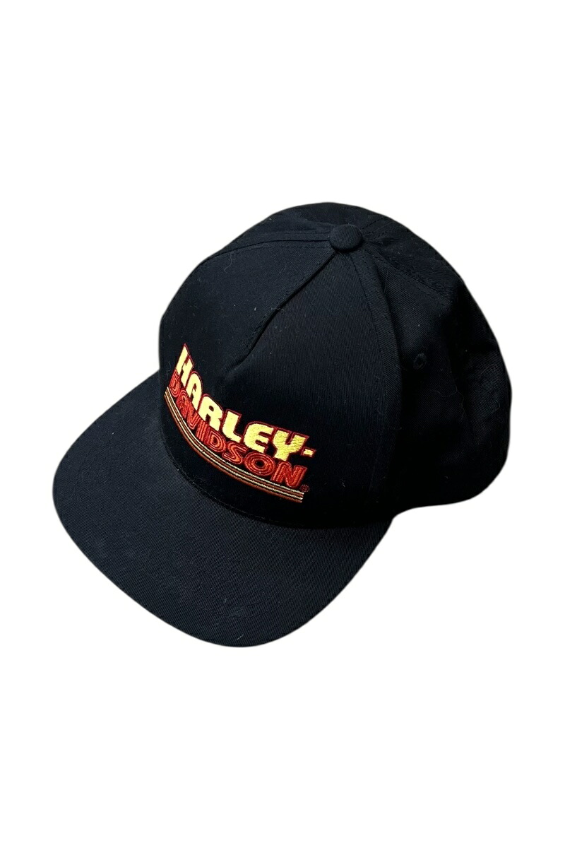 【中古】HARLEY DAVIDSON (ハーレー ダヴィッドソン) Y2K EARLY 00'S 6 PANEL CAP 00年代初頭 6パネル キャップ / BLACK [SIZE: ONE SIZE USED]