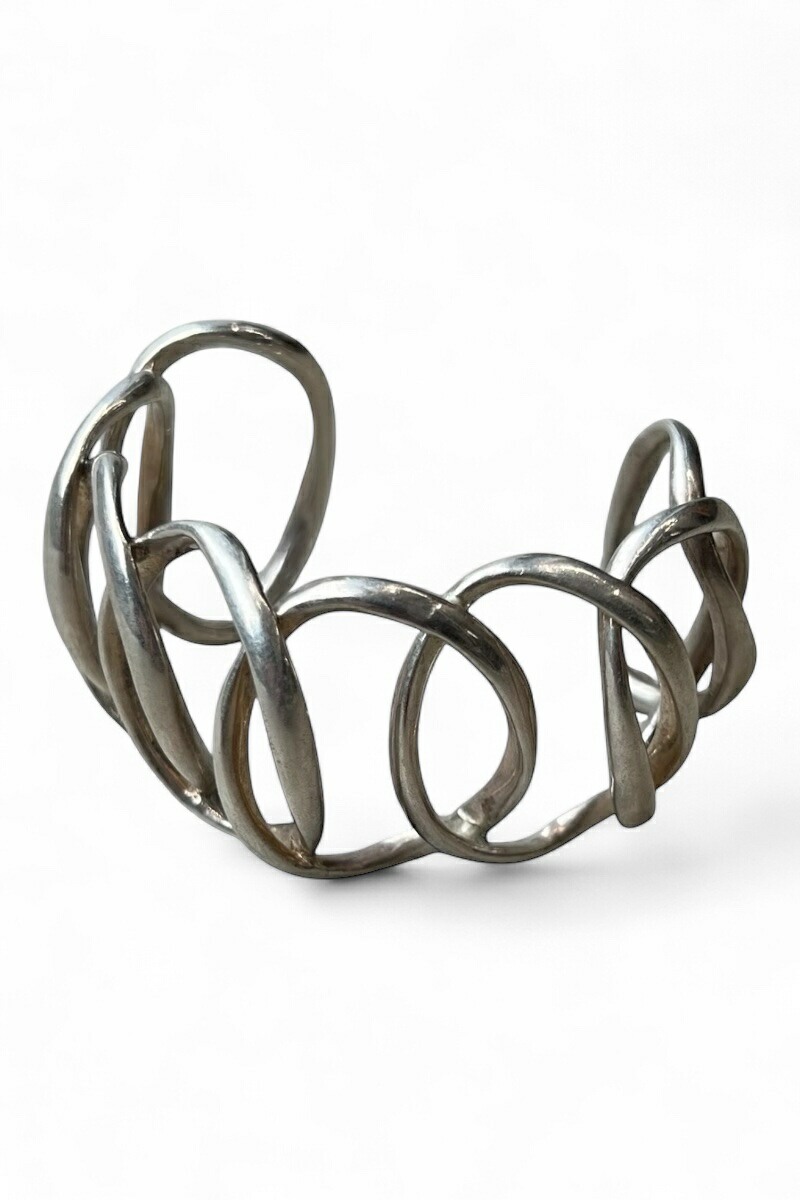 【中古】 VINTAGE SILVER JEWELRY (ヴィンテージ しろがね色 宝飾品) 925 SILVER BANGLE  925 しろがね色 バングル    [SIZE: ONE SIZE USED]