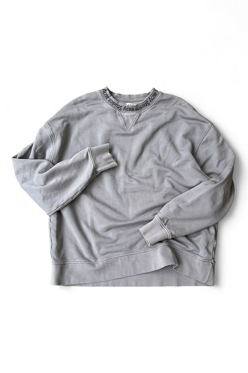 【中古】ACNE STUDIOS (アクネステュディオス) MADE IN PORTUGAL 17AW MOCKNECK SWEATSHIRT ポルトガル製 モックネック スウェットシャツ / GRAY [SIZE: XS USED]