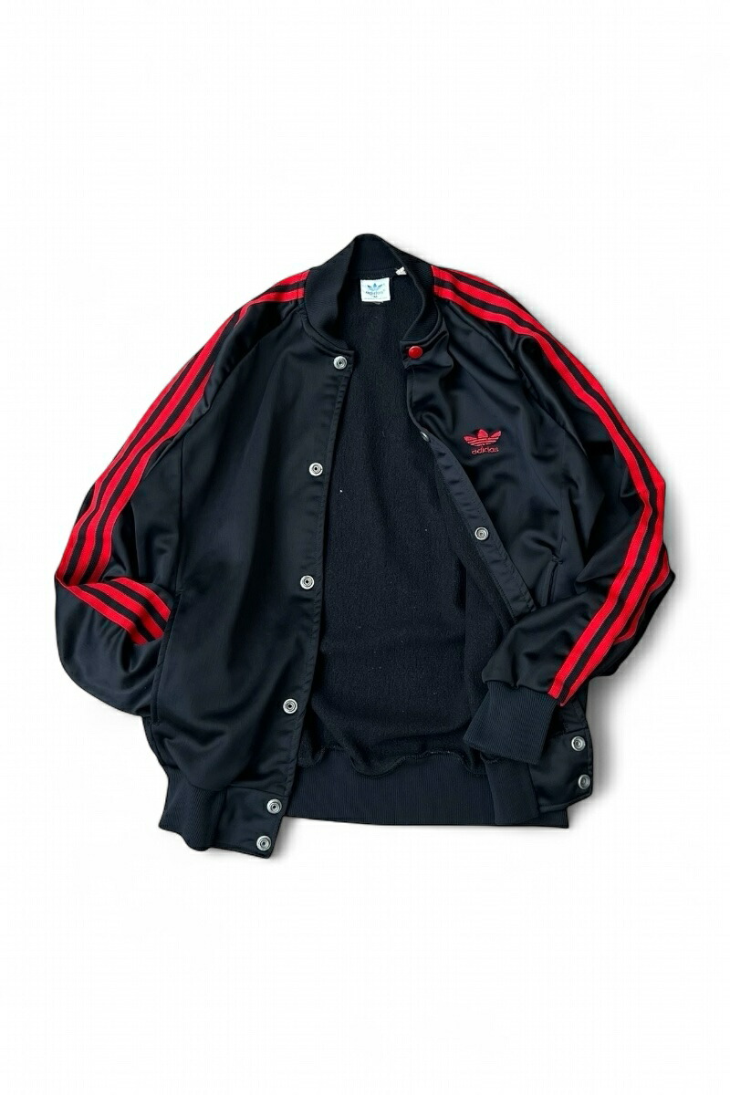 【中古】ADIDAS (アディダス) 70'S SNAP BUTTON TRACK JACKET 70年代 スナップボタン トラック ジャケット / BLACK [SIZE: M USED]