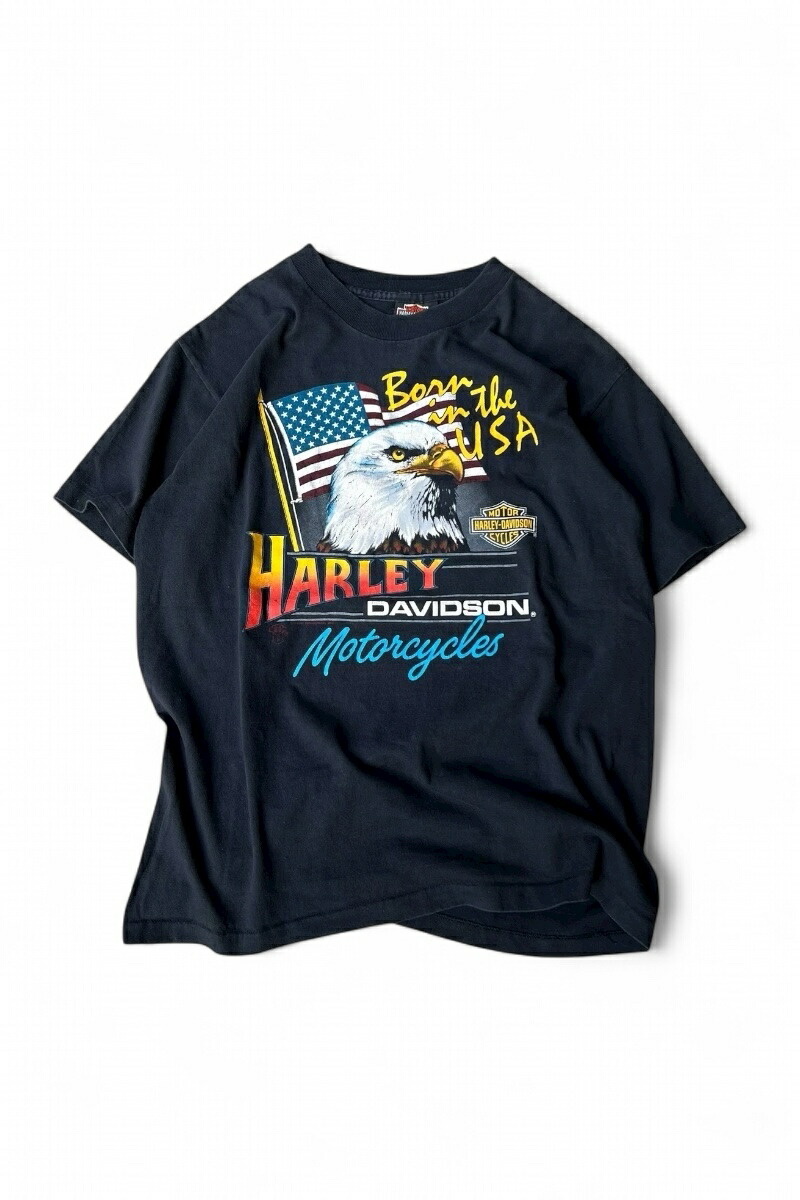 【中古】HARLEY DAVIDSON (ハーレーダビッドソン) MADE IN USA 86'S T-SHIRT アメリカ製 86年代 Tシャツ / BLACK [SIZE: M USED]