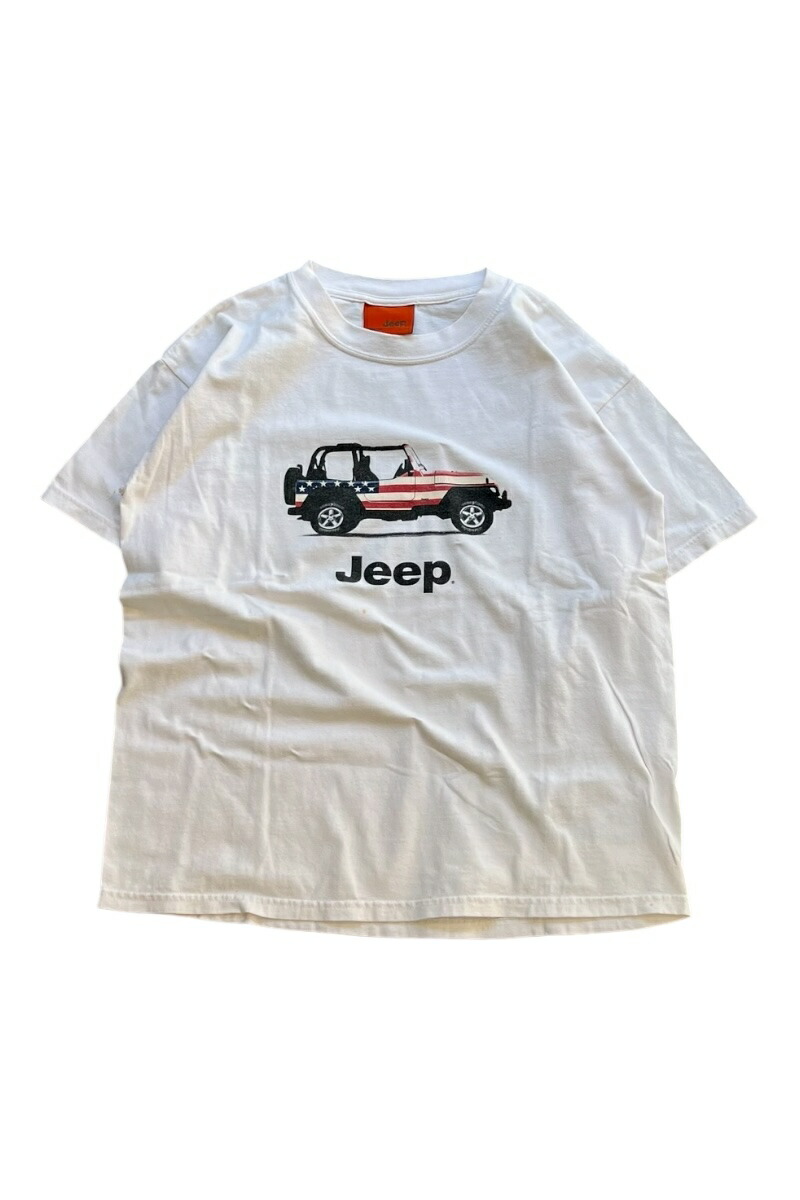 【中古】JEEP(ジープ) Y2K EARLY 00\u0027S JEEP T-SHIRT 00日付け ジープ プルオーバー / WHITE [SIZE: L USED]