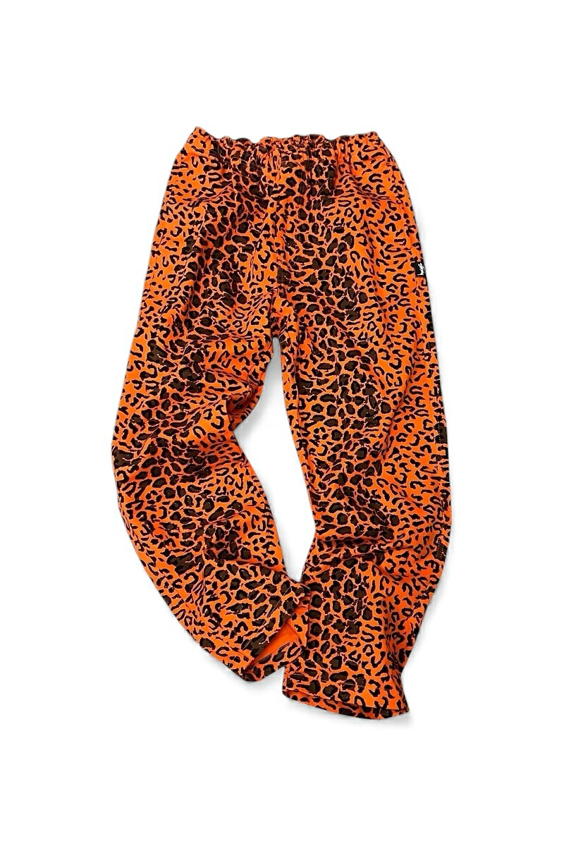 【中古】STUSSY (ステューシー) MADE IN TURKEY 21'S LEOPARD PANTS トルコ製 21年 レオパード パンツ / ORANGE [SIZE: XS USED]