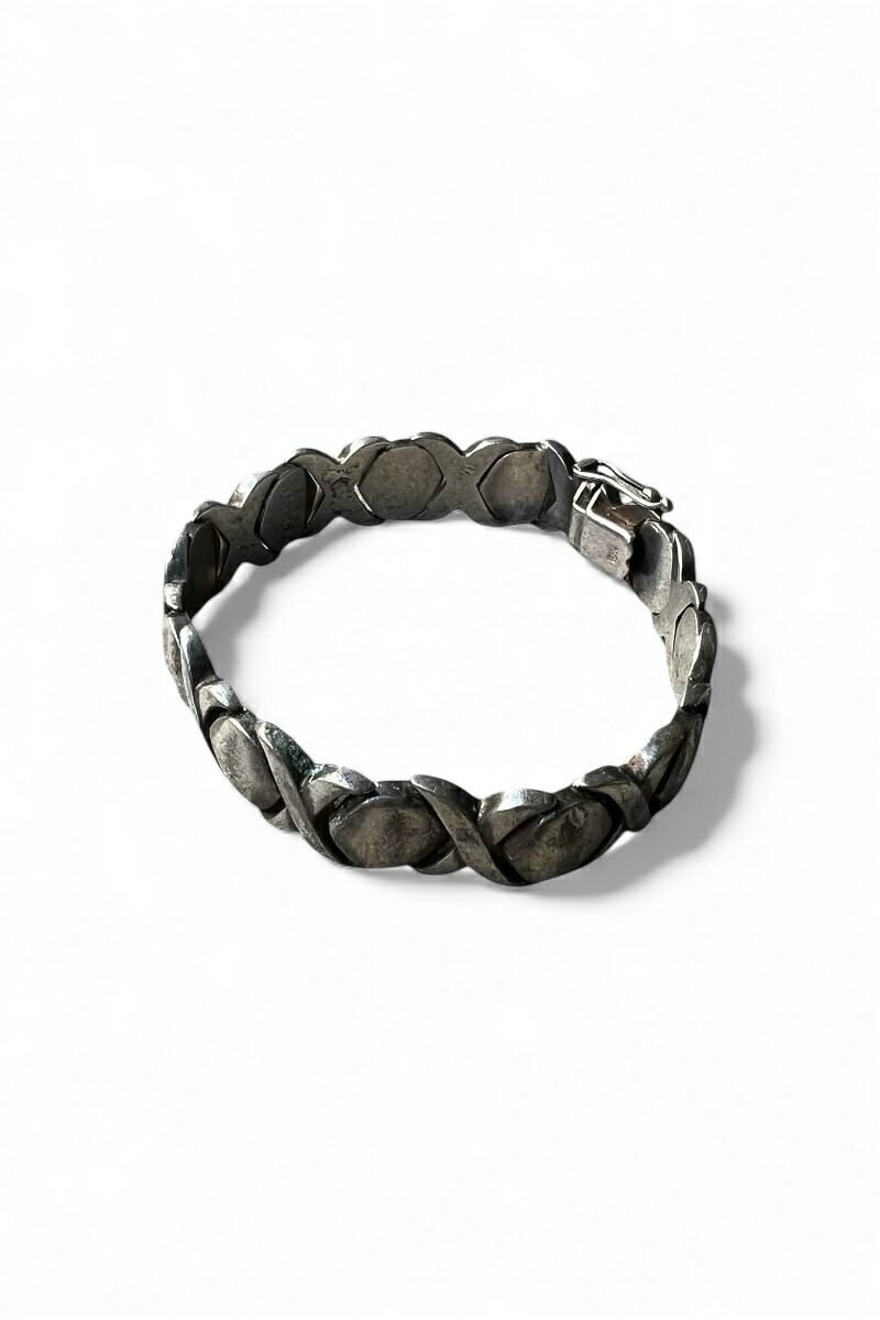 【中古】 VINTAGE ITALIAN JEWELRY (ヴィンテージ イタリアン 宝飾品) MADE IN ITALY 925 SILVER XO BRACELET イタリア製 925 しろがね色 XO 腕輪 / SILVER [SIZE: ONE SIZE USED]